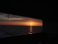 Sonnenuntergang auf einem Schiff